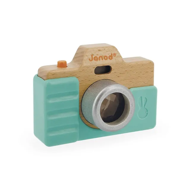 janod-appareil-photo-premier-ge-en-bois-sonore-et-lumineux-coque-silicone-18-moi image 1