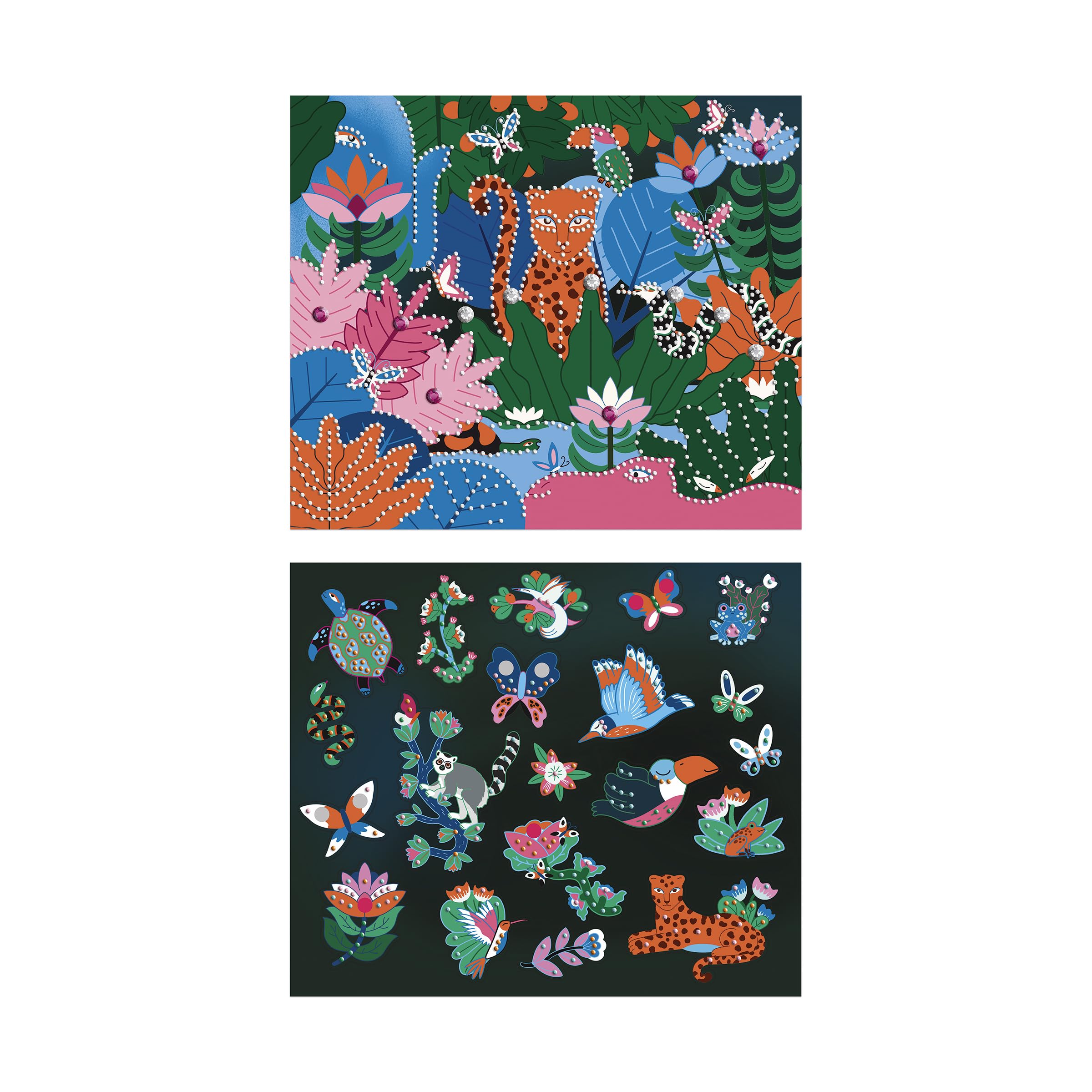 janod-coffret-strass-diamond-painting-phosphorescents-la-jungle-d-s-6-ans image 6