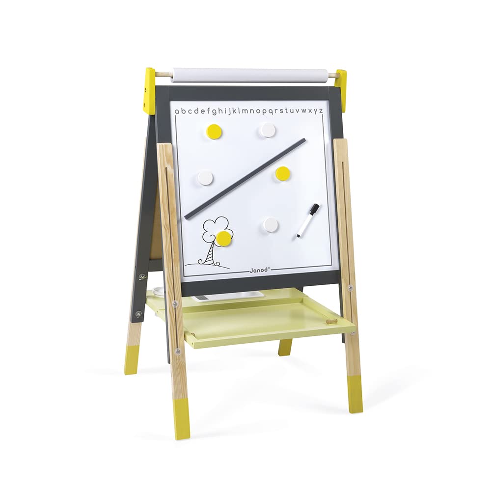 janod-j09630-tableau-double-face-en-bois-gris-et-jaune-r-glable-avec-accessoires image 3