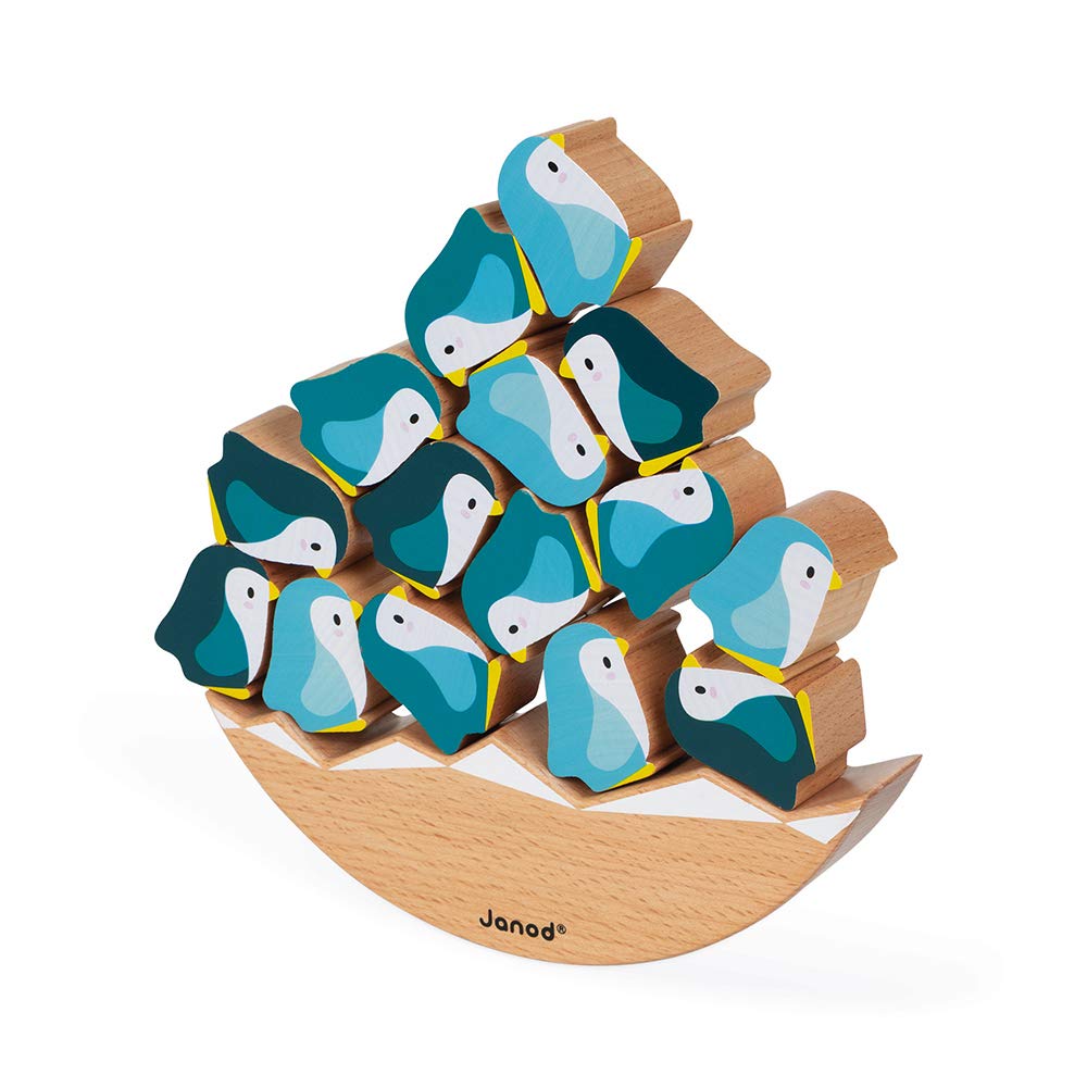 janod-basculo-manchots-en-bois-j08602-jeu-d-quilibre-wwf image 2