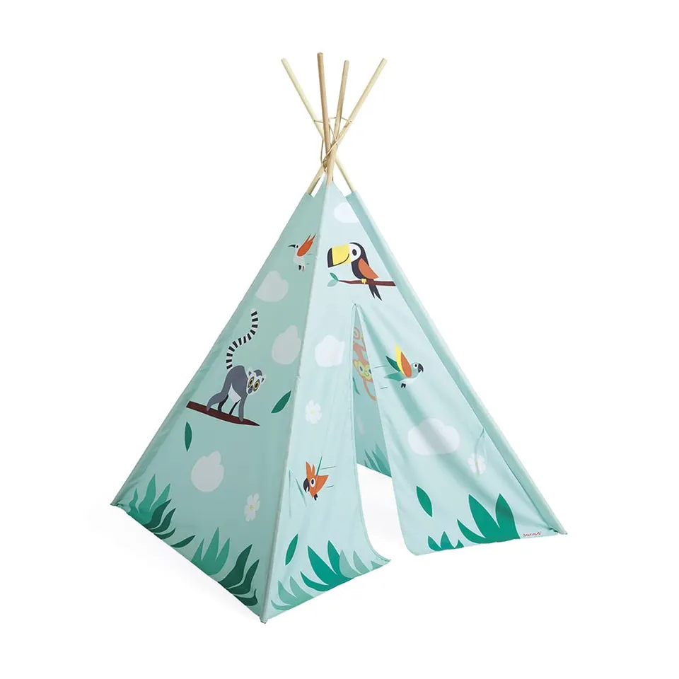 janod-tropik-j08263-tipi-enfant-bleu-160-cm-sac-transport image 1
