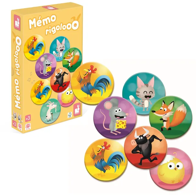 janod-m-mo-rigolooo-j02736-jeu-de-m-moire-animaux-40-cartes image 1