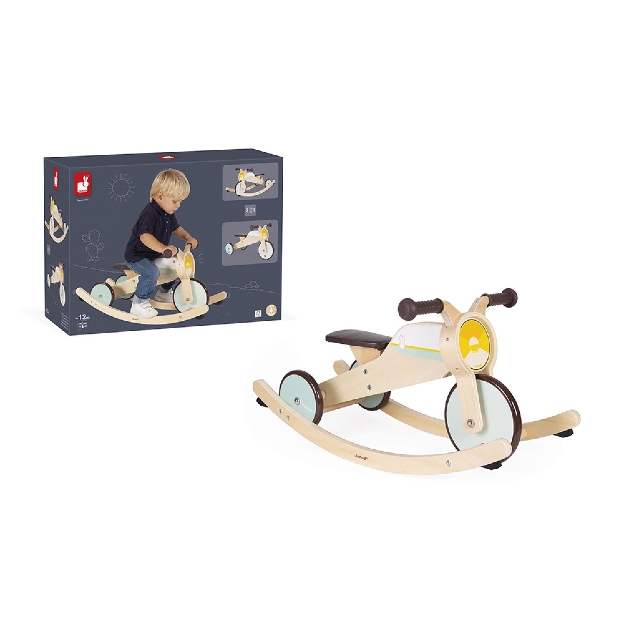 janod-j03284-tricycle-bascule-en-bois-volutif-2-en-1-12-36-mois image 2