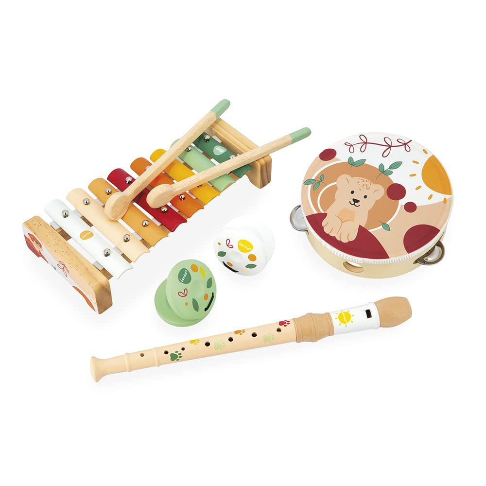 janod-set-musical-confetti-xylophone-tambourin-fl-te-castagnettes image 8