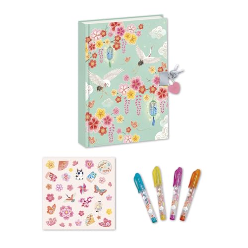 janod-journal-intime-cadenas-c-ur-r-veries-japonaises-96-pages-stickers-4-stylos image 7