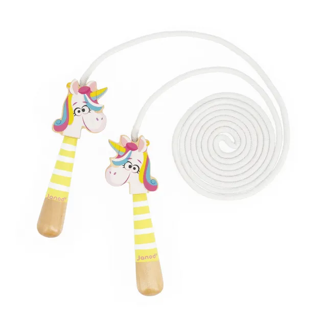janod-j03377-corde-sauter-r-glable-licorne-2m-poign-es-bois image 1