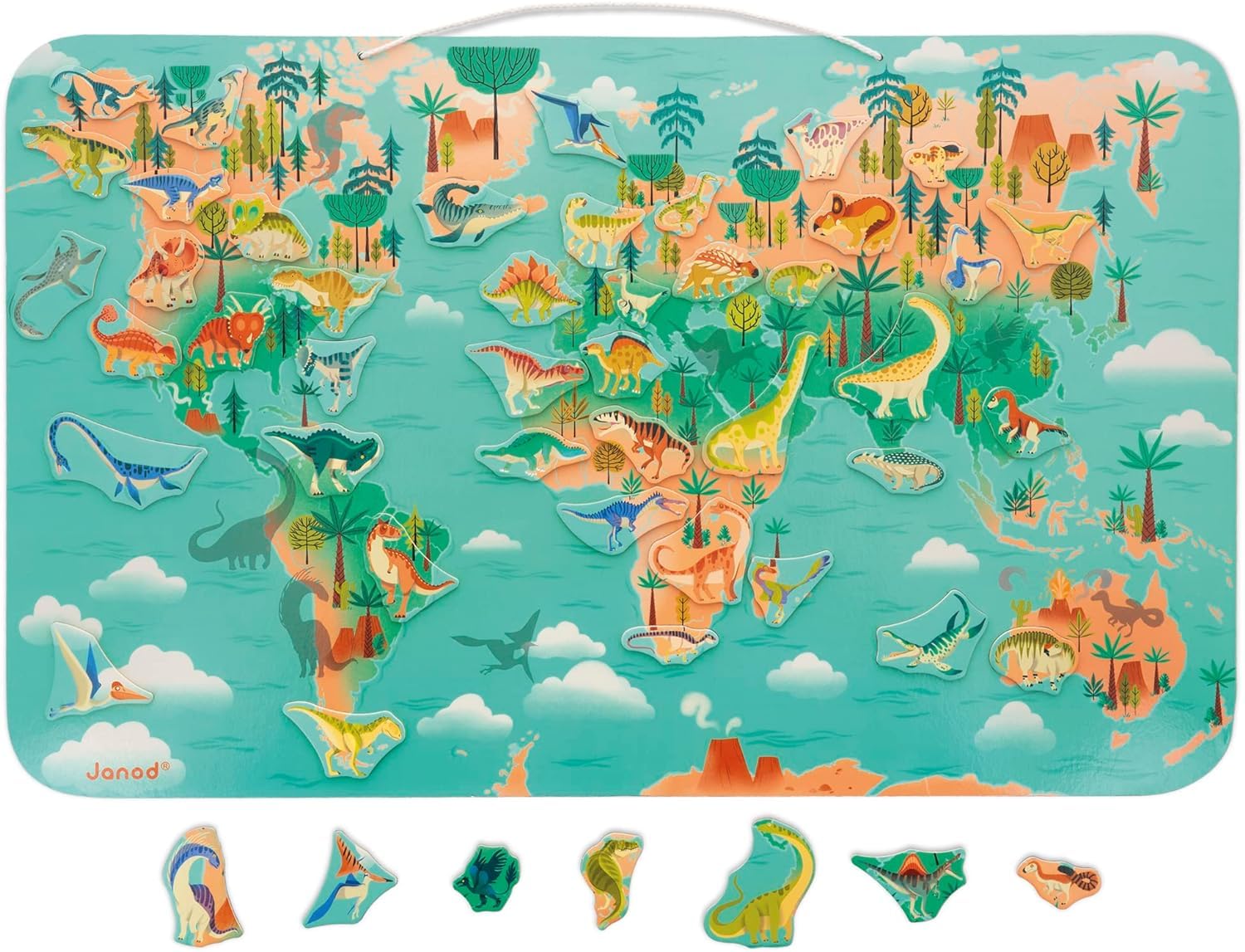 janod-dino-planisph-re-magn-tique-50-magnets-j05836 image 2