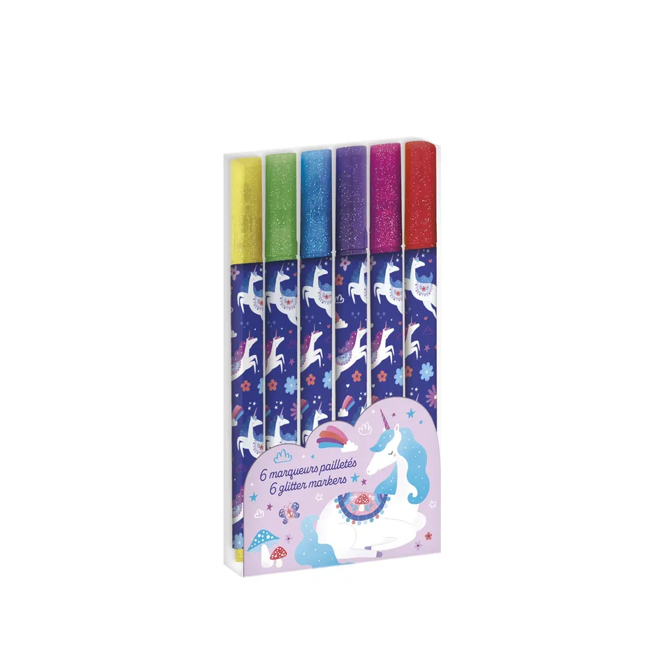 janod-6-marqueurs-effet-paillet-licorne-6-couleurs-j08934 image 1