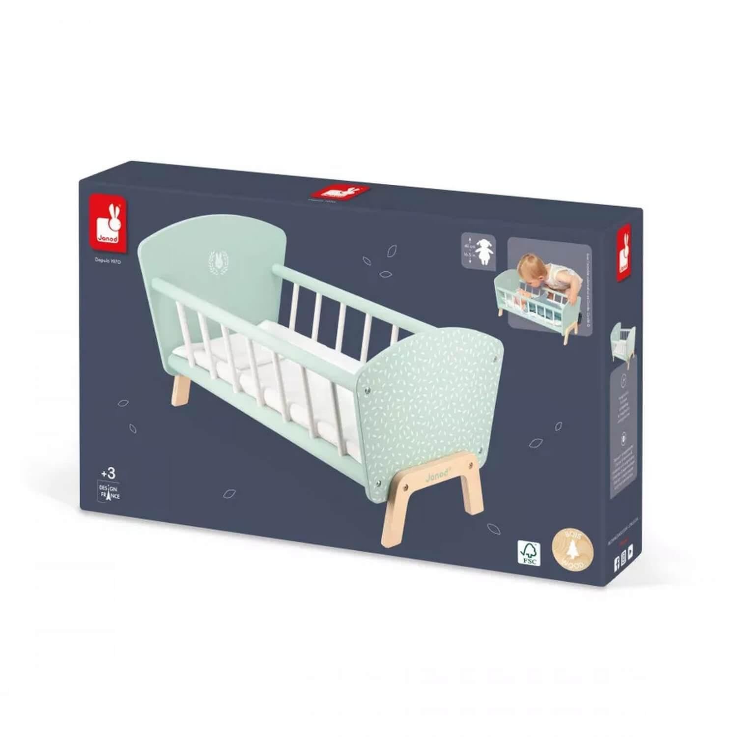 janod-j05902-lit-zen-en-bois-fsc-pour-poupon-jusqu-42-cm-avec-oreiller-lapin image 7