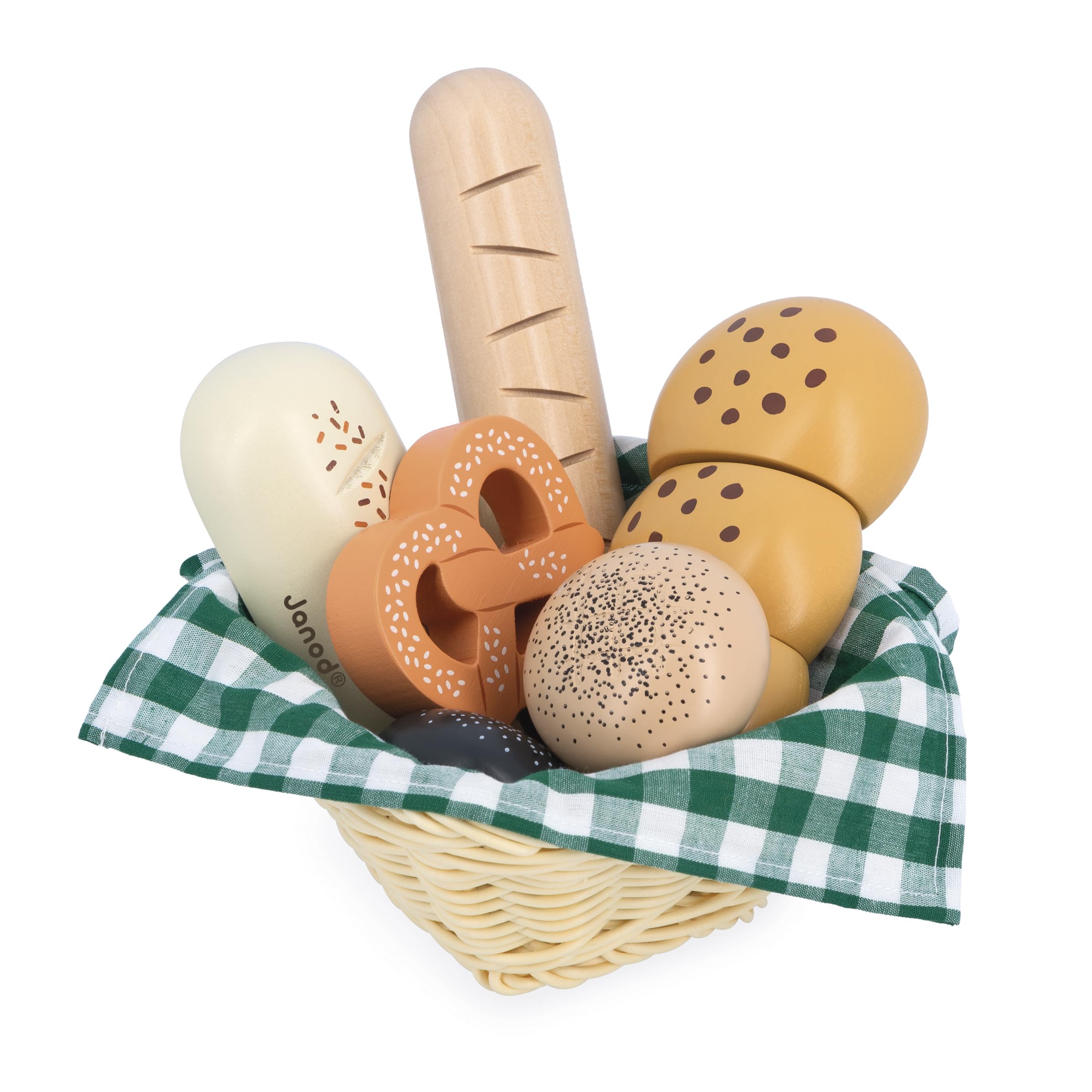 janod-j06645-panier-de-boulangerie-en-bois-dinette-6-pains-serviette image 2