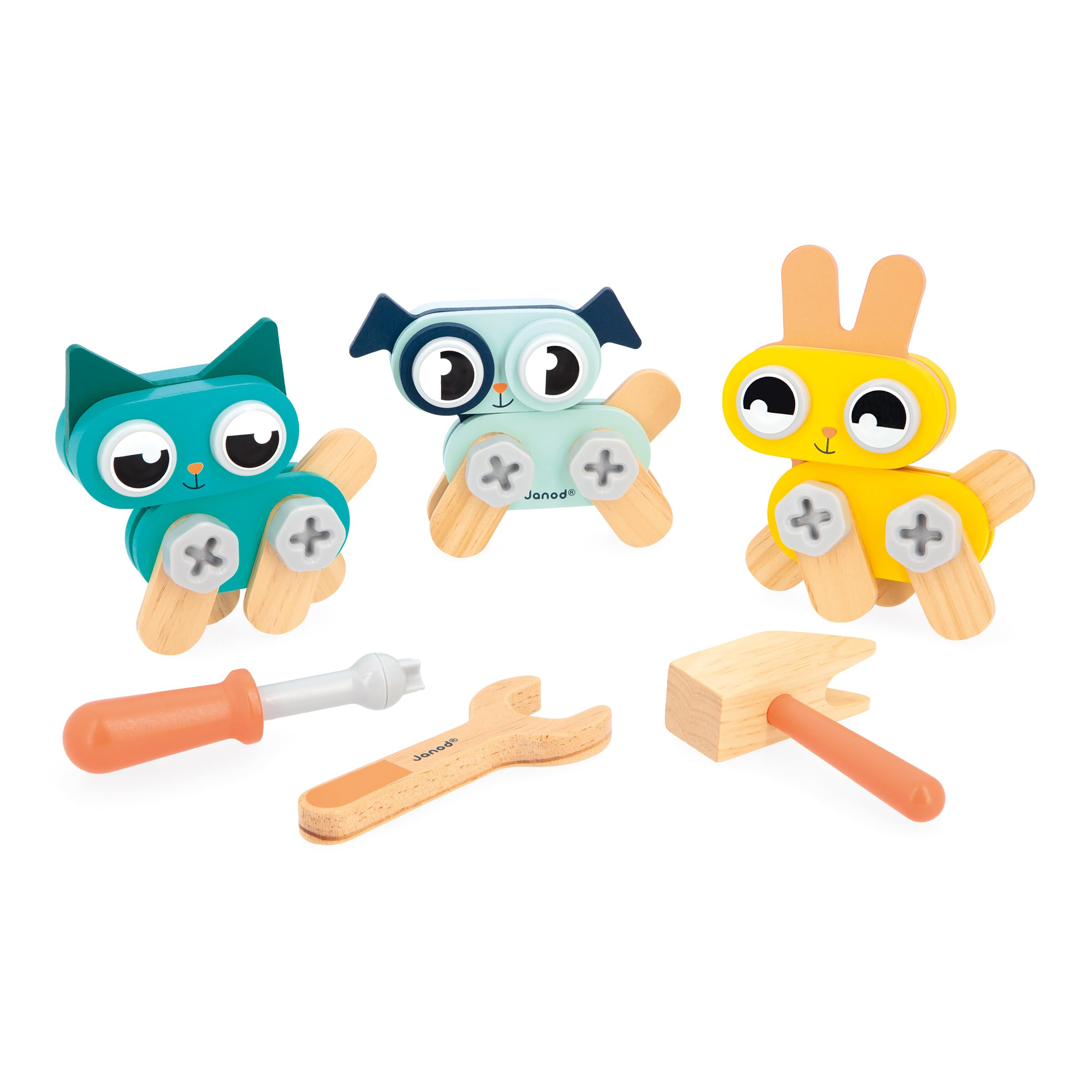 janod-j06450-mon-premier-jeu-de-construction-brico-kids-3-animaux-53-pi-ces-d-s- image 1