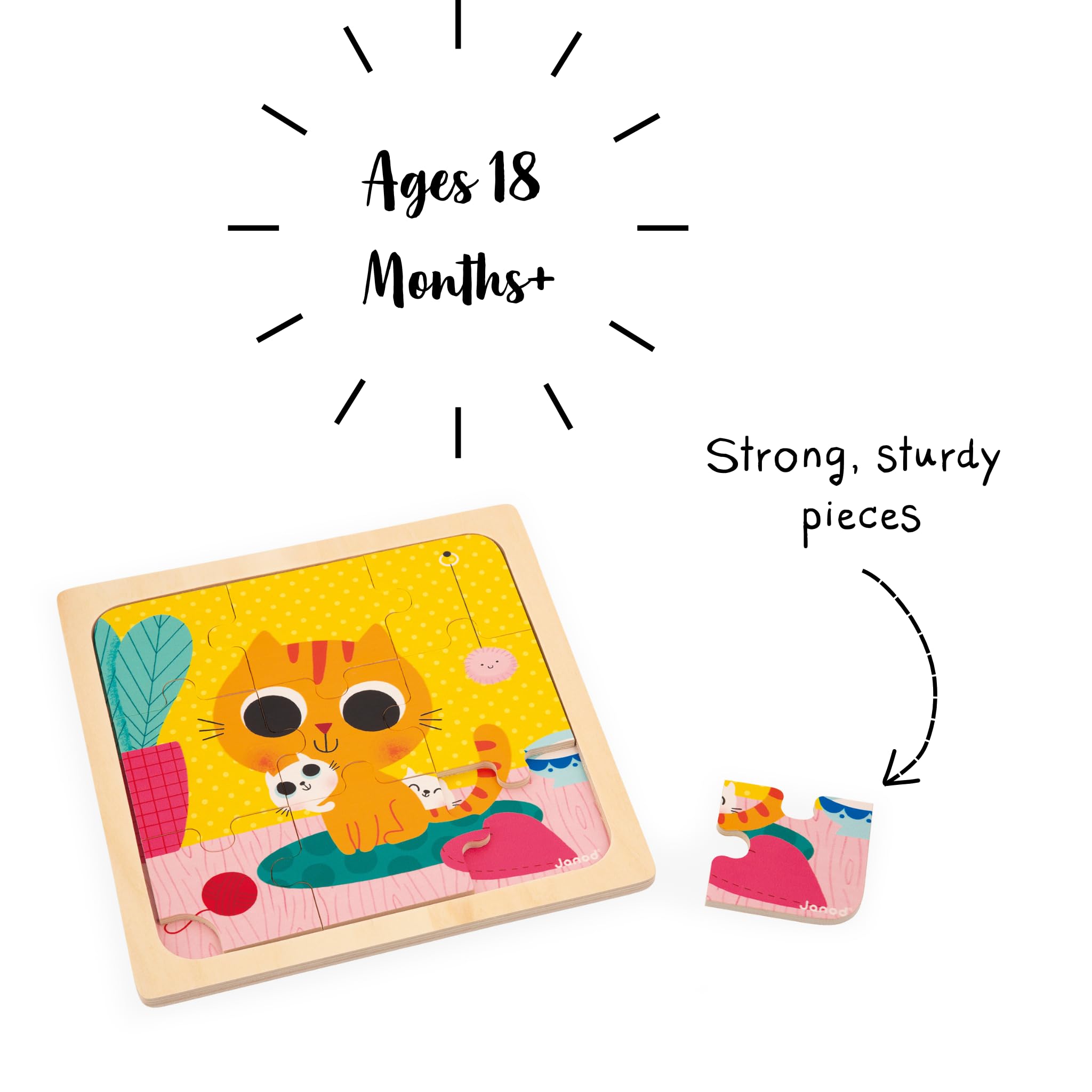 janod-3-puzzles-en-bois-9-pi-ces-animaux-j07113-poule-chat-lapin image 7