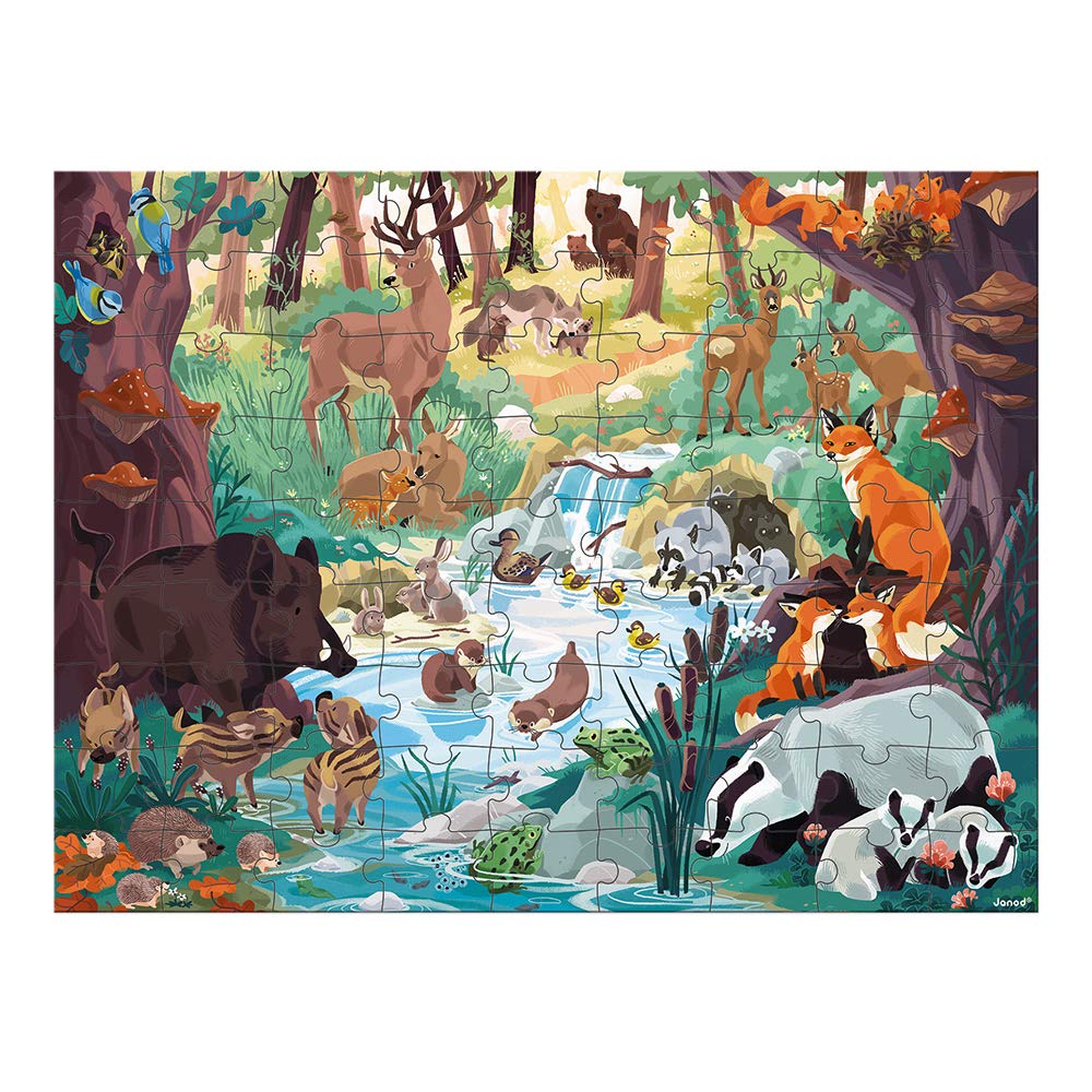 janod-puzzle-cherche-et-trouve-les-empreintes-j08628-puzzle-animaux-de-la-for-t- image 2