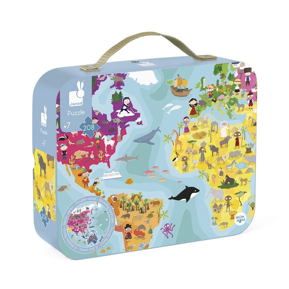janod-j02655-puzzle-enfant-monde-recto-verso-208-pi-ces image 1
