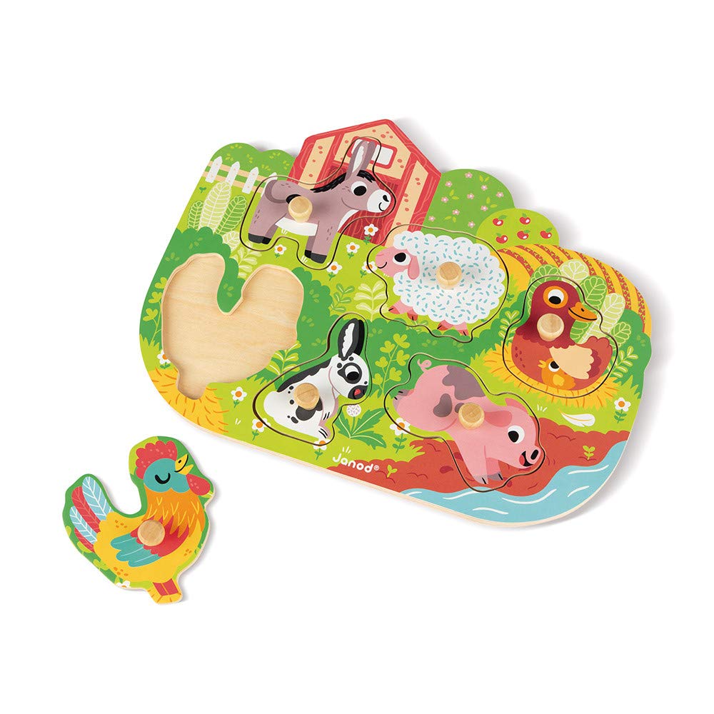 janod-puzzle-encastrement-en-bois-happy-farm-j07096-6-pi-ces-tenons-d-s-18-mois image 4