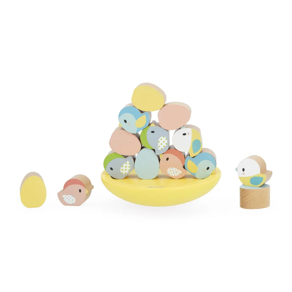 janod-j05146-jeu-d-quilibre-en-bois-nid-oiseaux-et-ufs image 1