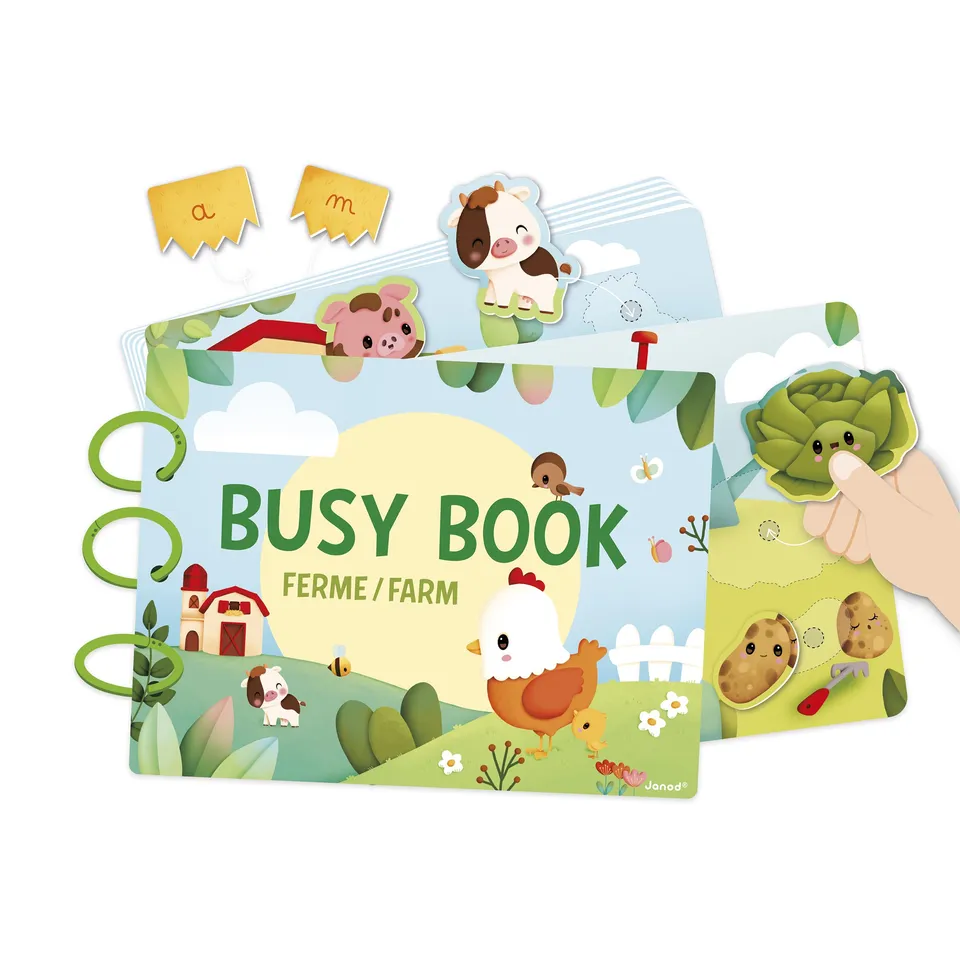 janod-busy-book-ferme-fran-ais-anglais-18-activit-s-d-s-3-ans image 1