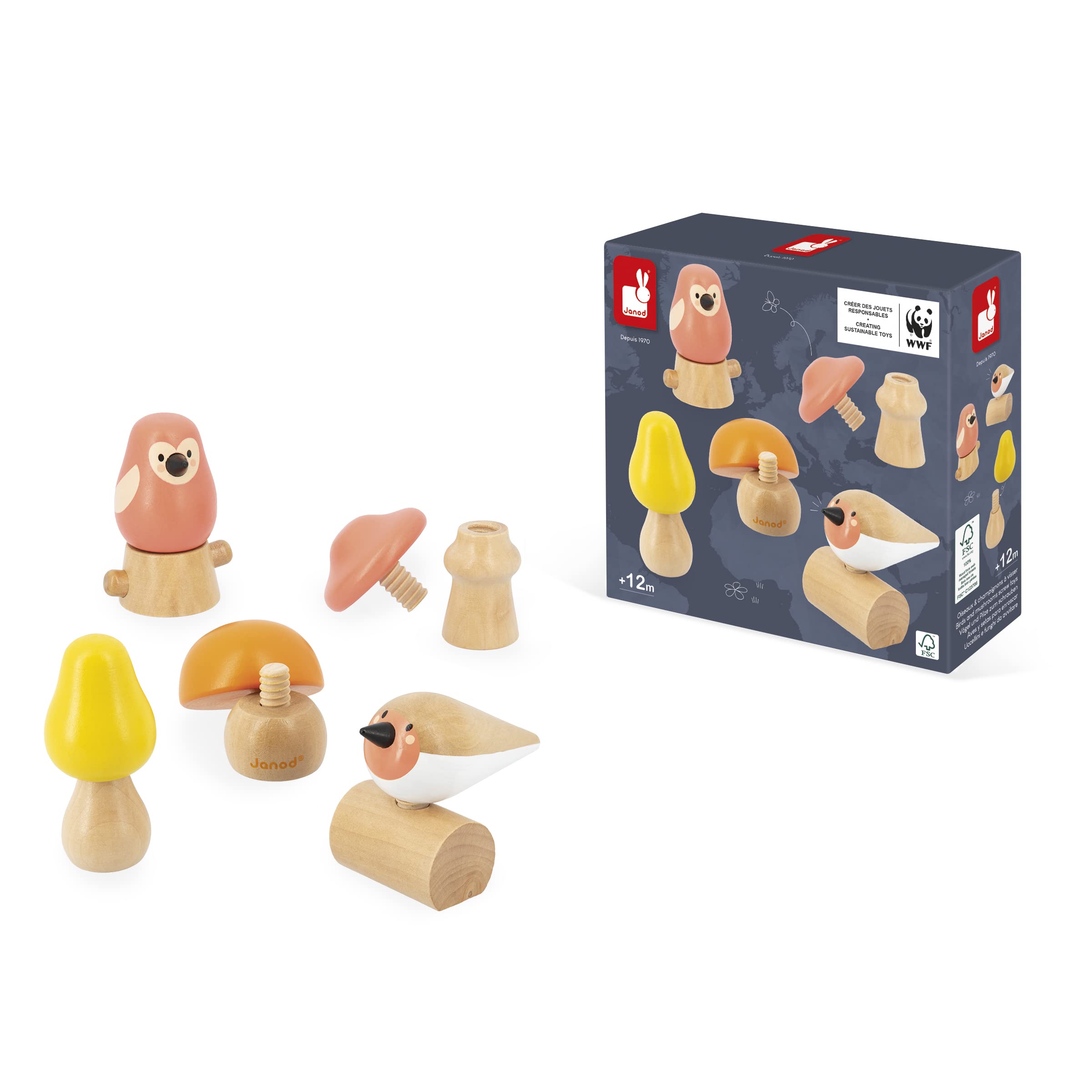 janod-wwf-j08643-2-oiseaux-et-3-champignons-visser-en-bois-d-s-18-mois image 8