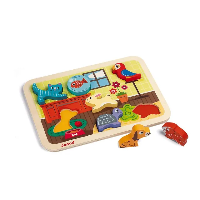 janod-animo-puzzle-en-bois-7-pi-ces-animaux-domestiques image 1