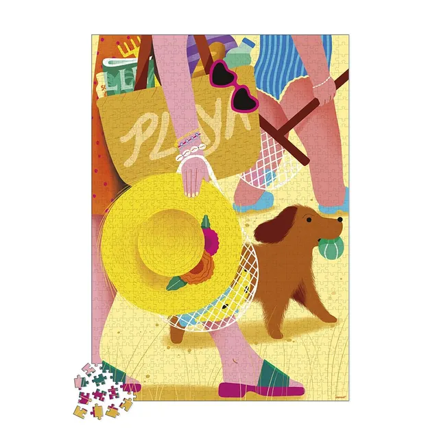 janod-puzzle-1000-pi-ces-sortie-la-plage-j02524 image 1