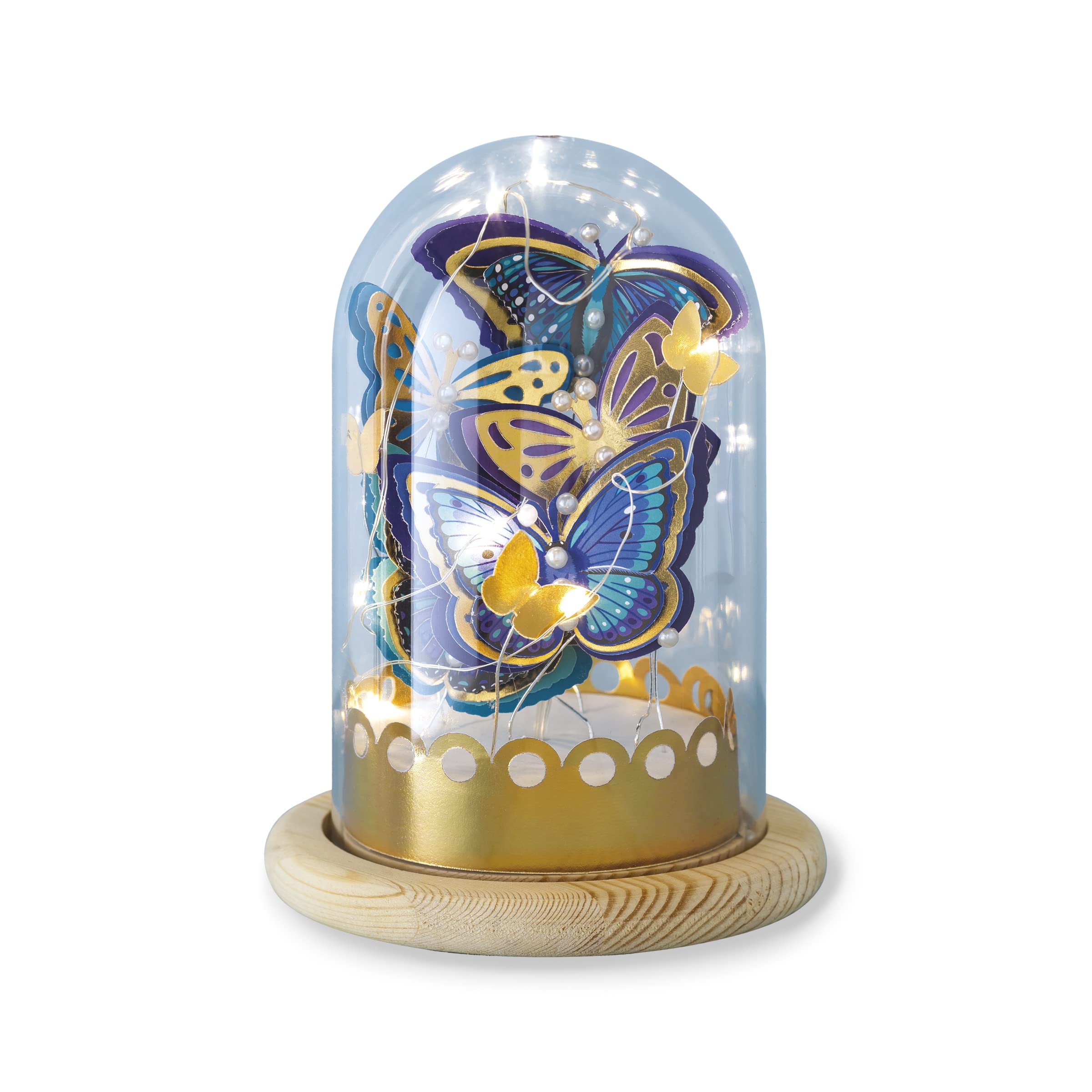 janod-les-ateliers-d-co-j07878-cloche-lumineuse-papillons-bleus-et-dor-s-cr-er image 2