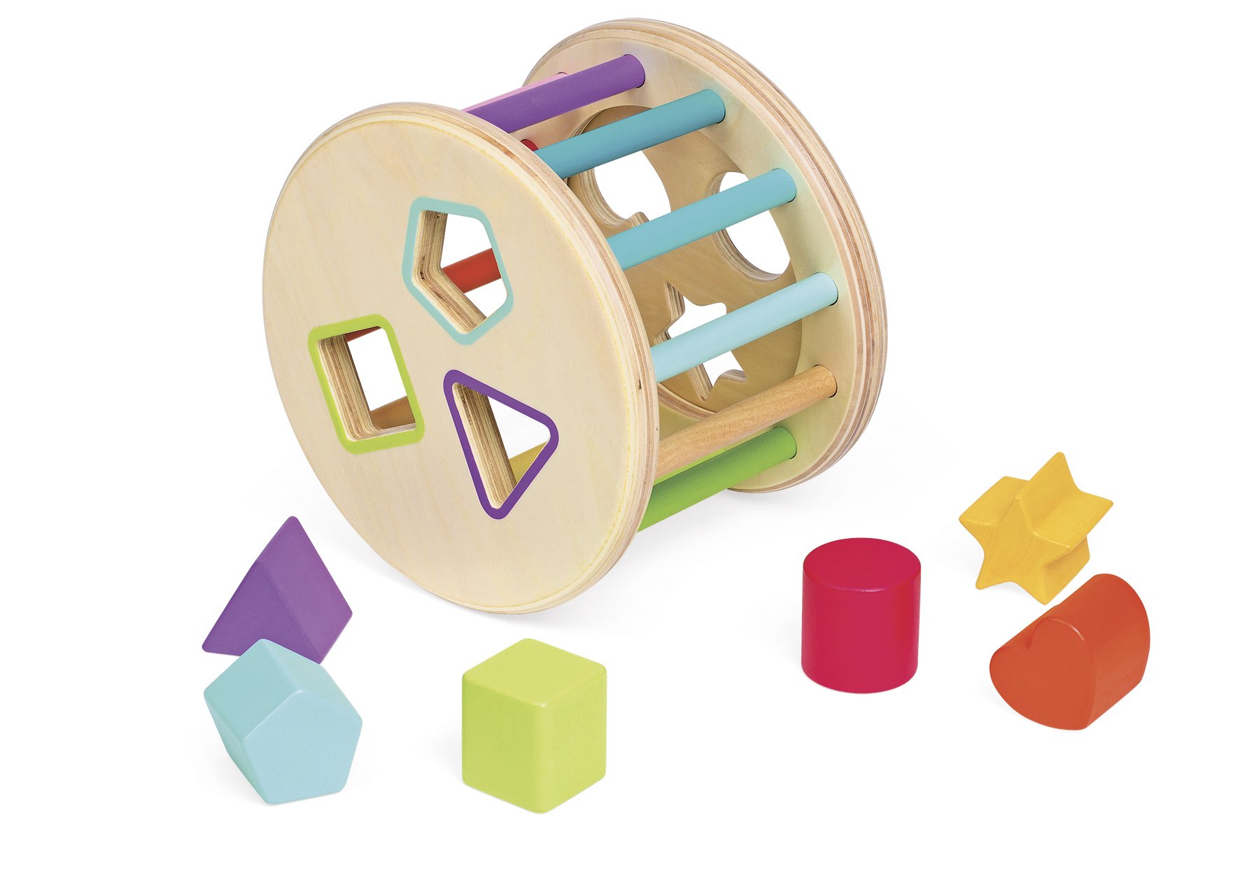 janod-quiz-des-formes-wood-bo-te-formes-en-bois-6-cubes-encastrer-d-s-12-mois image 4