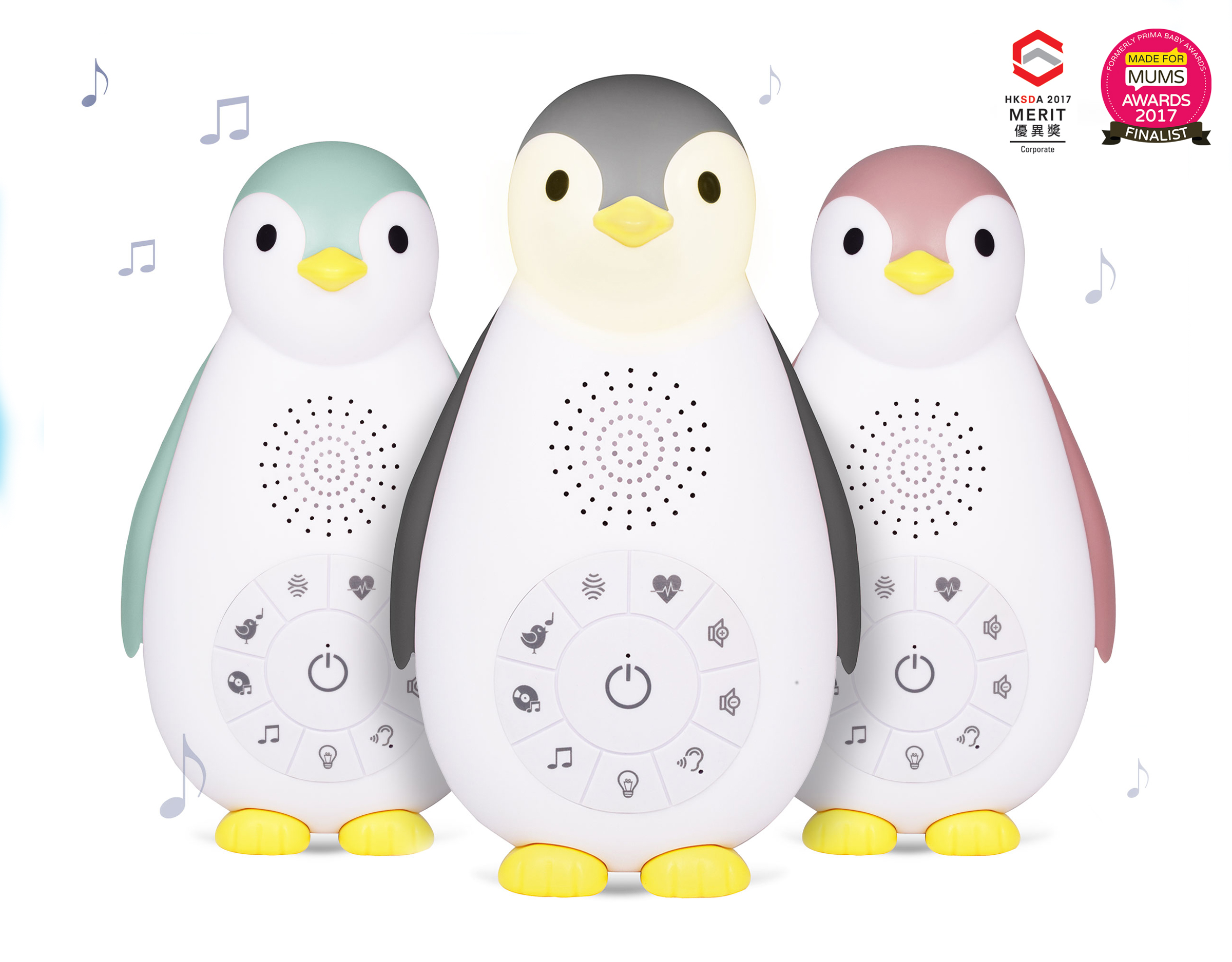 zazu-zoe-the-penguin-veilleuse-musicale-avec-capteur-de-pleurs-et-haut-parleur-s image 1