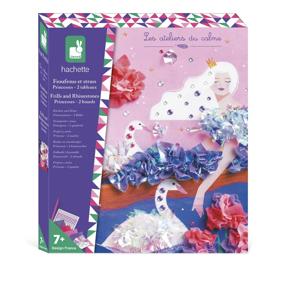 janod-les-ateliers-du-calme-kit-cr-atif-froufrous-et-strass-princesses-2-tableau image 1