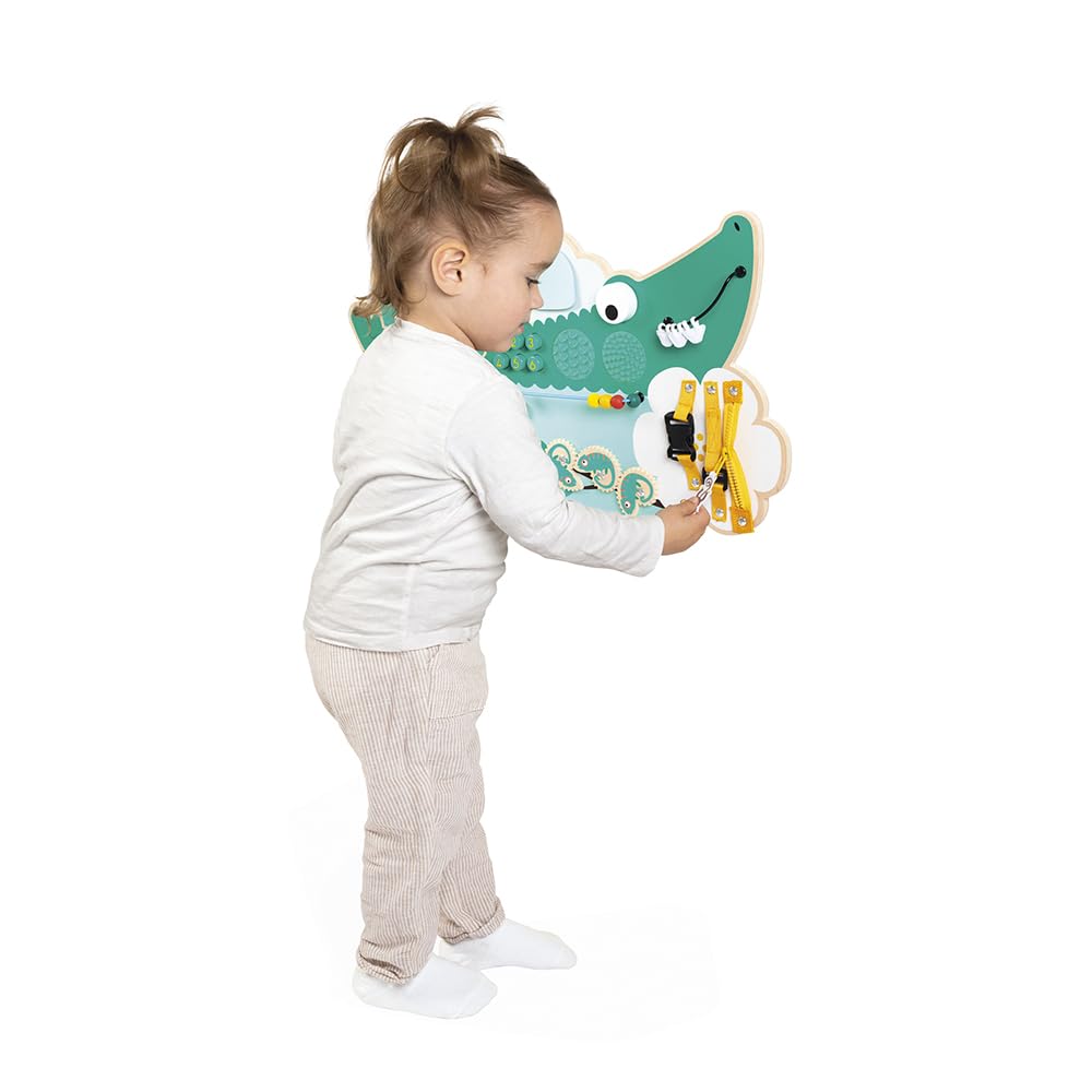 janod-busy-board-croco-panneau-d-activit-s-jungle-14-activit-s-j08280 image 6