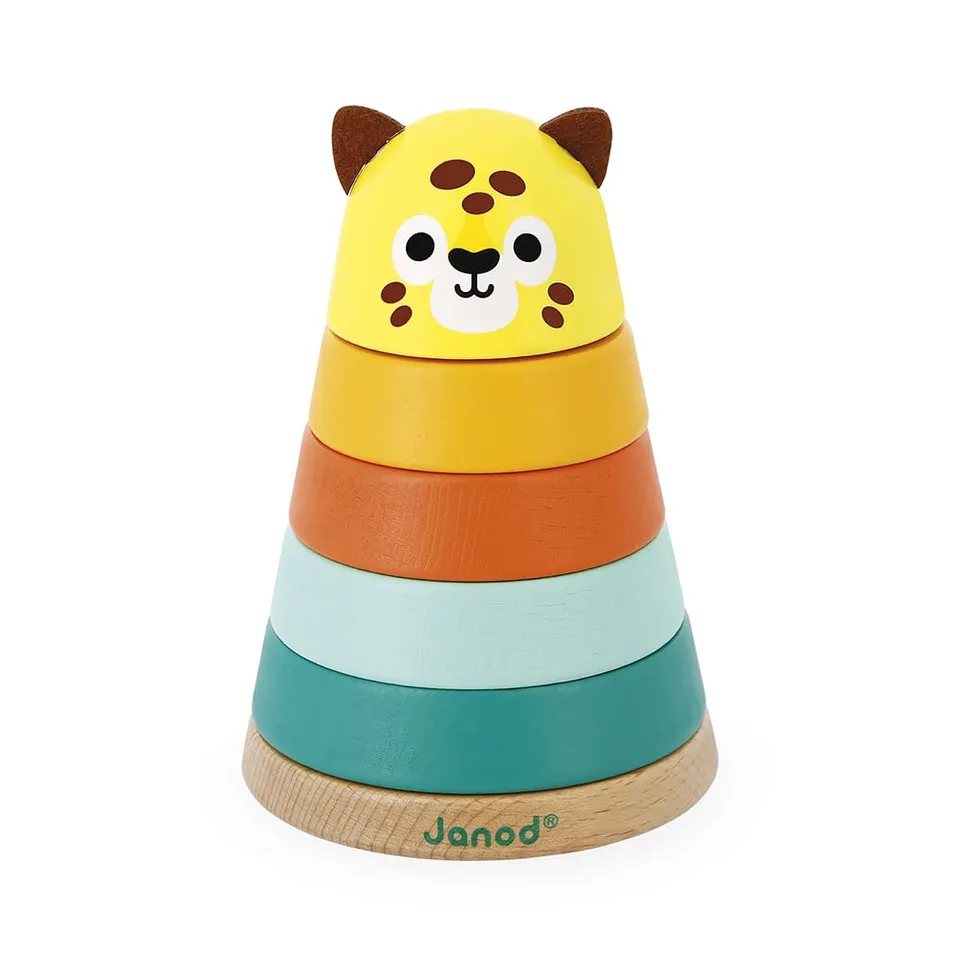 janod-tropik-j08261-empilable-jaguar-en-bois-5-anneaux-d-s-1-an image 1