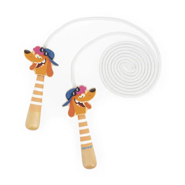 janod-corde-sauter-r-glable-chien-j03378-2-m-jouet-d-ext-rieur-bois image 1