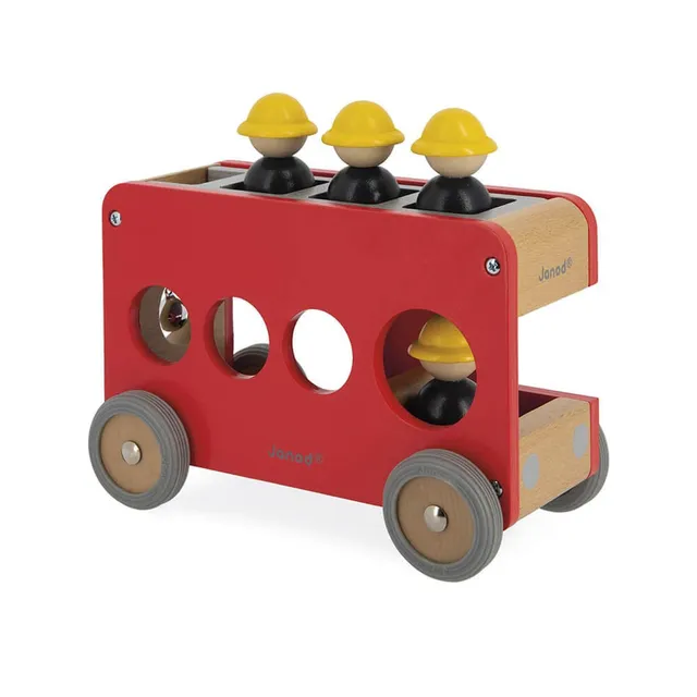 janod-camion-de-pompiers-bois-massif-bolid-4-pompiers-d-s-2-ans image 1