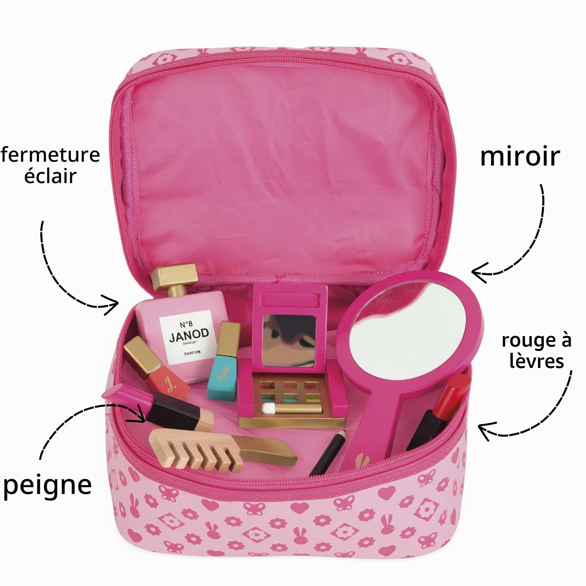 janod-vanity-enfant-p-tite-miss-j06514-trousse-beaut-rose-9-accessoires-bois image 3