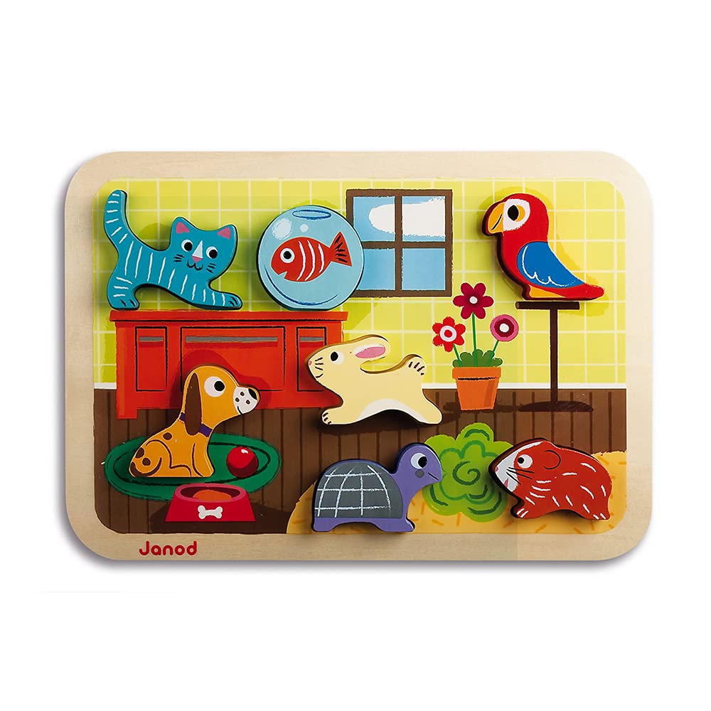 janod-animo-puzzle-en-bois-7-pi-ces-animaux-domestiques image 2