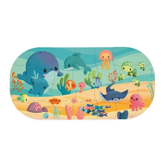janod-j04727-puzzle-de-bain-28-pi-ces-flottantes-animaux-marins image 1
