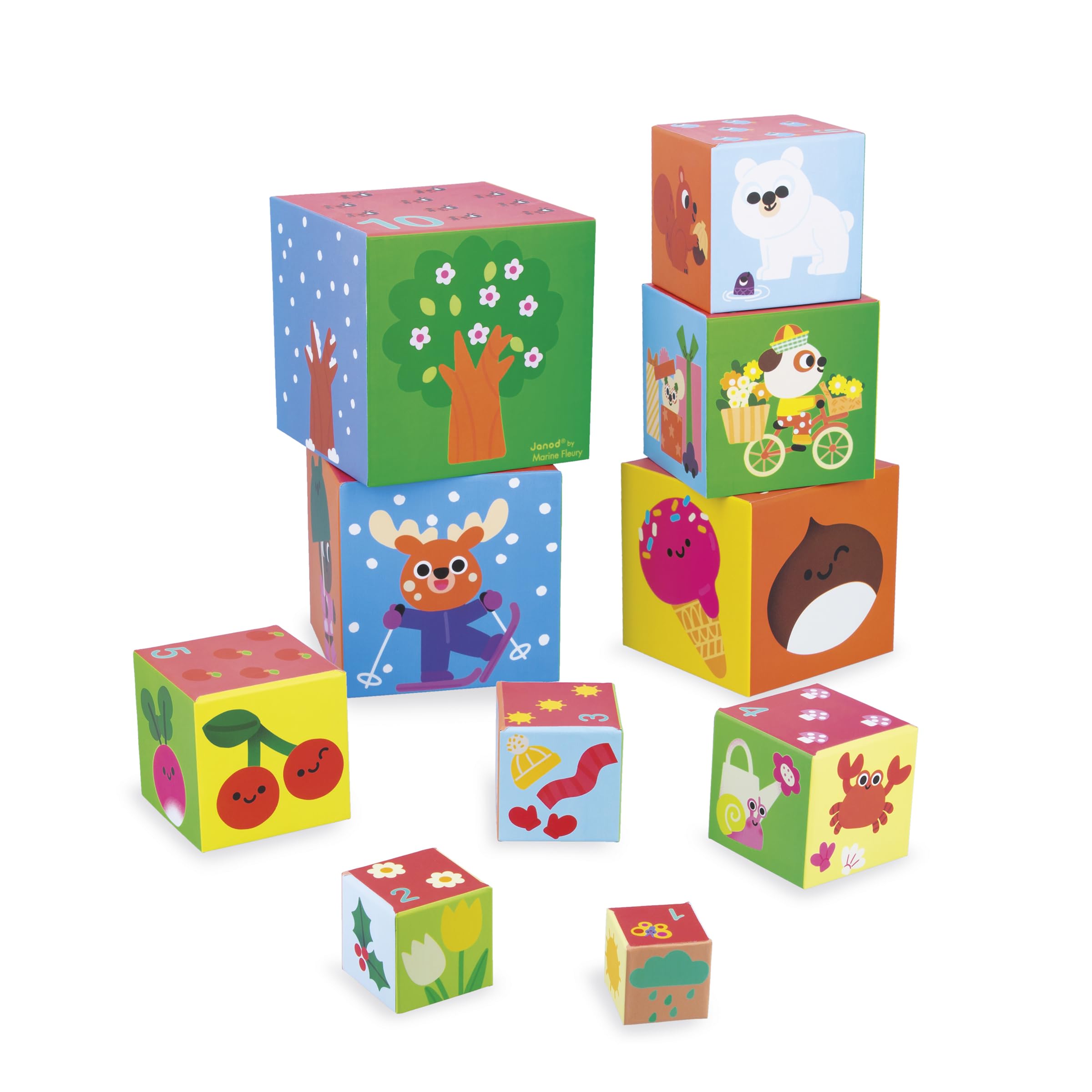 janod-ma-premi-re-pyramide-10-cubes-animaux-fruits-chiffres-saisons-d-s-12-mois image 5