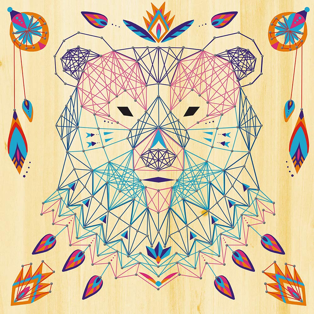 janod-les-ateliers-d-co-coffret-fils-tendus-animaux-kit-string-art-5-tableaux image 5