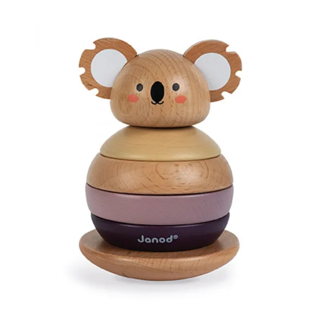 janod-x-wwf-j08601-culbuto-empilable-en-bois-koala-5-pi-ces-d-s-1-an image 1
