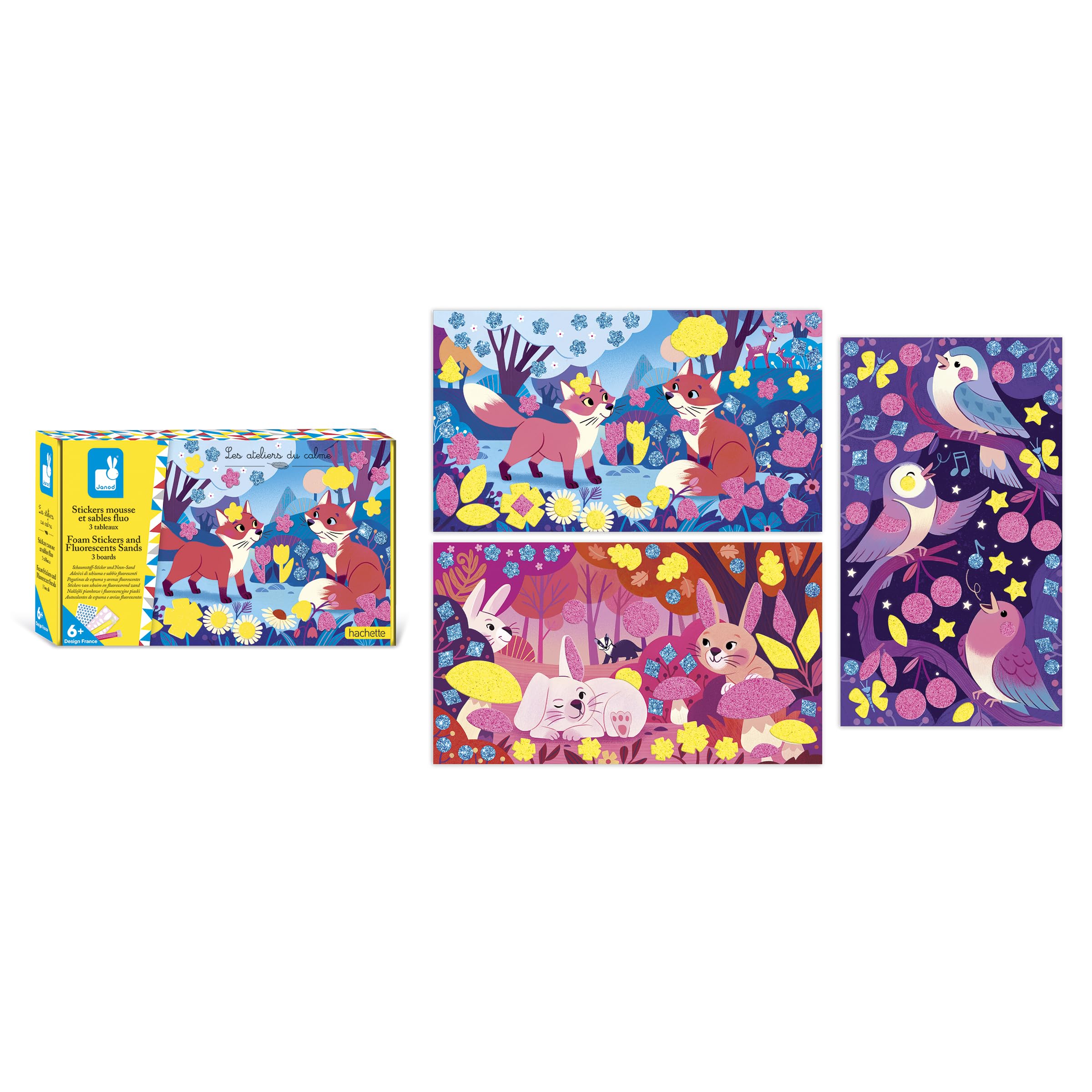 janod-les-ateliers-du-calme-for-t-stickers-mousse-sables-fluorescents-d-s-6-ans image 5