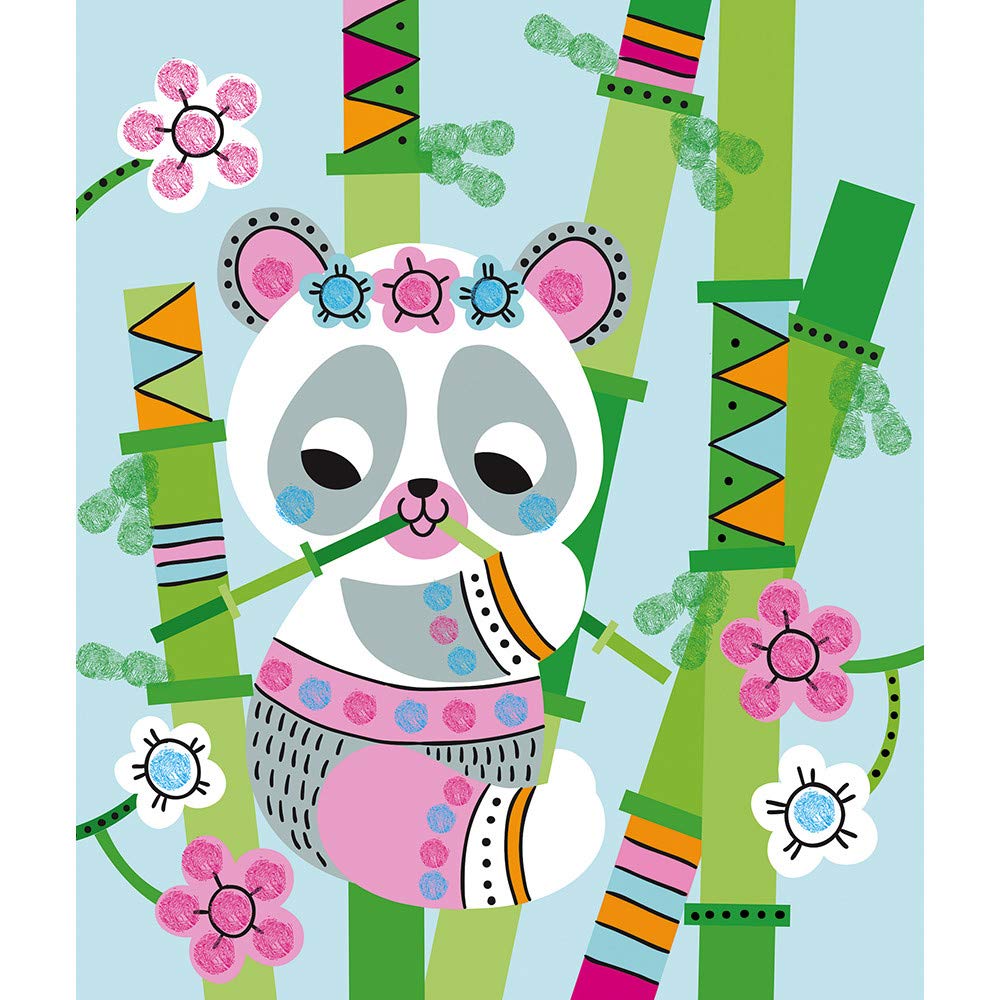 janod-kit-cr-atif-encrier-doigts-panda-et-ses-amis-5-tableaux image 2