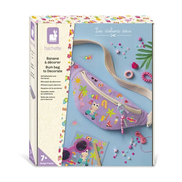 janod-kit-cr-atif-sac-banane-personnaliser-coton-oekotex-mauve-d-s-7-ans image 1