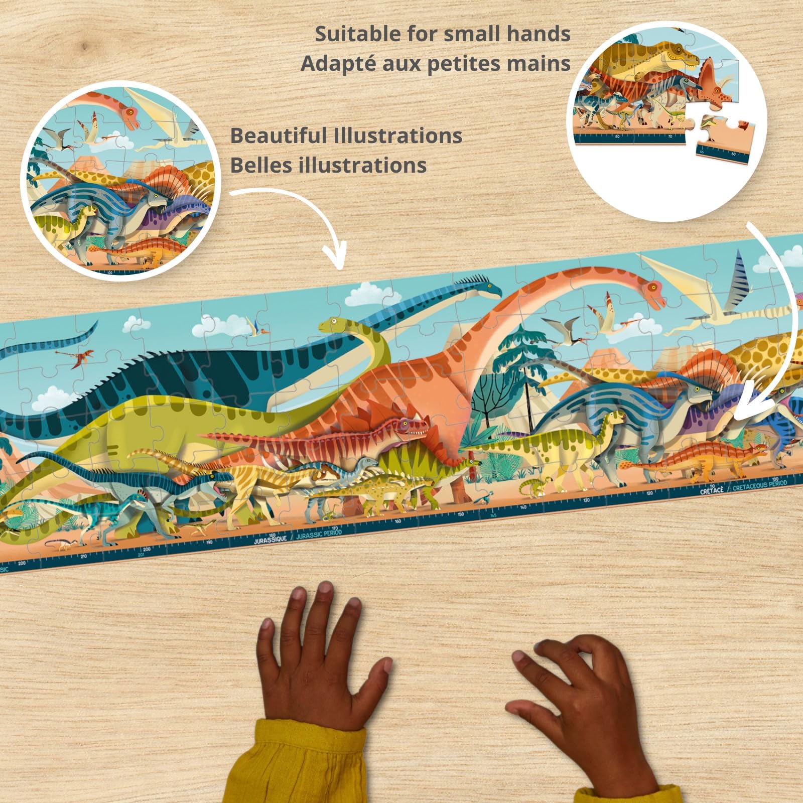 janod-puzzle-panoramique-dino-100-pi-ces-j05831-1-m-tre-d-s-6-ans image 2