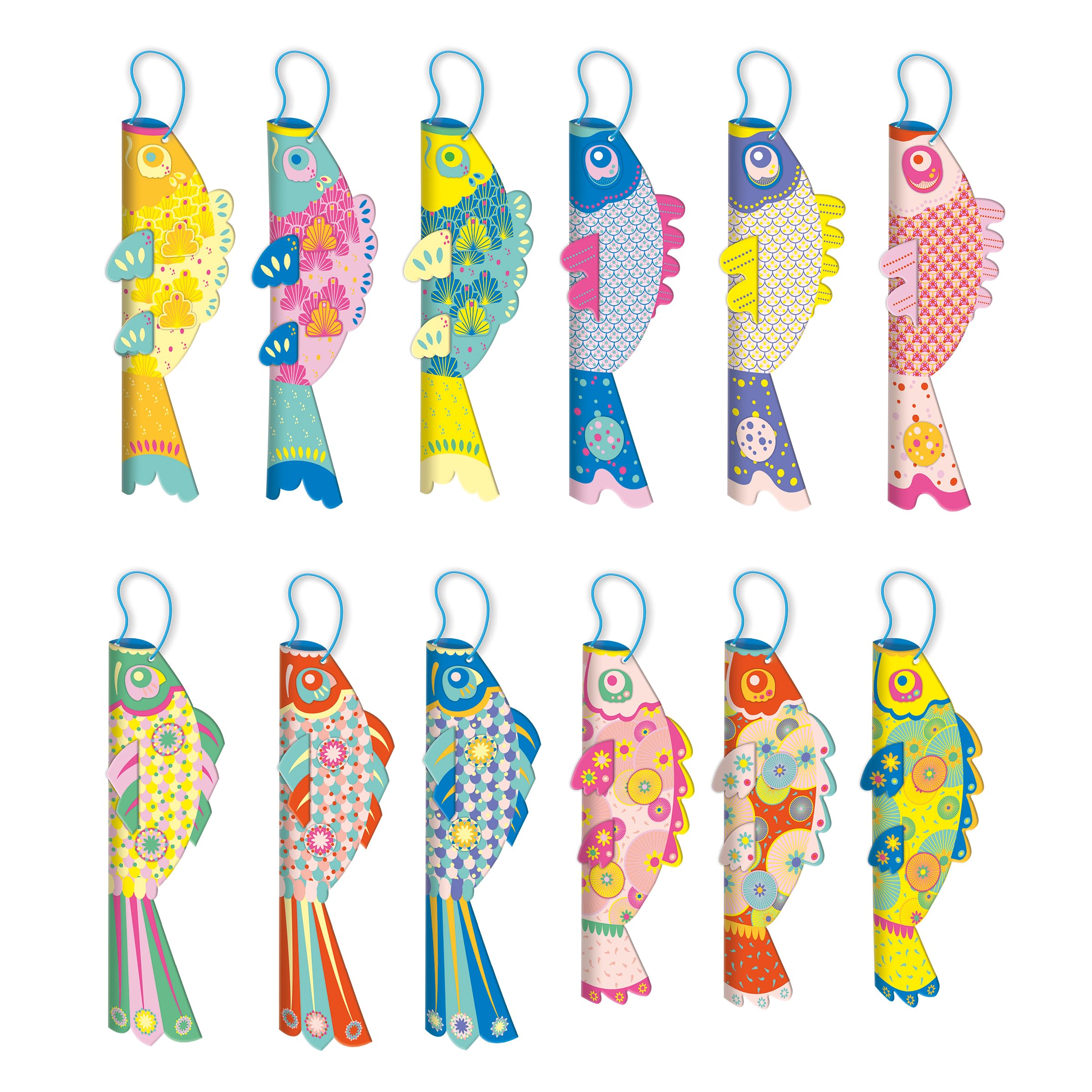 janod-les-ateliers-du-calme-poissons-en-papier-cr-er-kit-12-poissons image 2