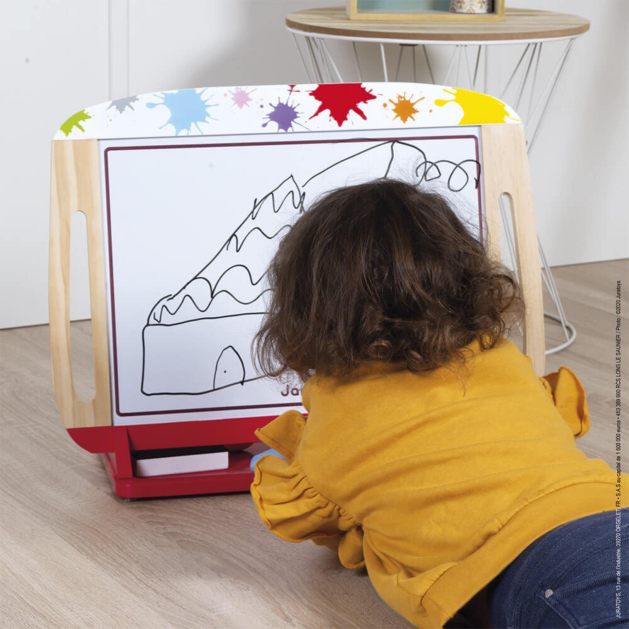 janod-ardoise-de-table-splash-ardoise-double-face-magn-tique-et-craie image 2