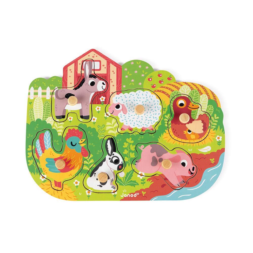 janod-puzzle-encastrement-en-bois-happy-farm-j07096-6-pi-ces-tenons-d-s-18-mois image 5