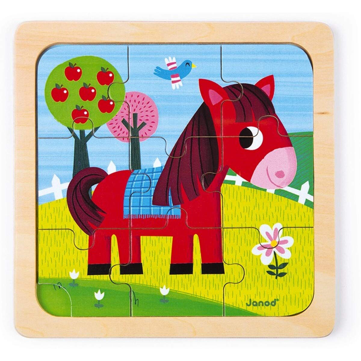 janod-4507063-puzzle-cheval-tornado-9-pi-ces-en-bois image 2