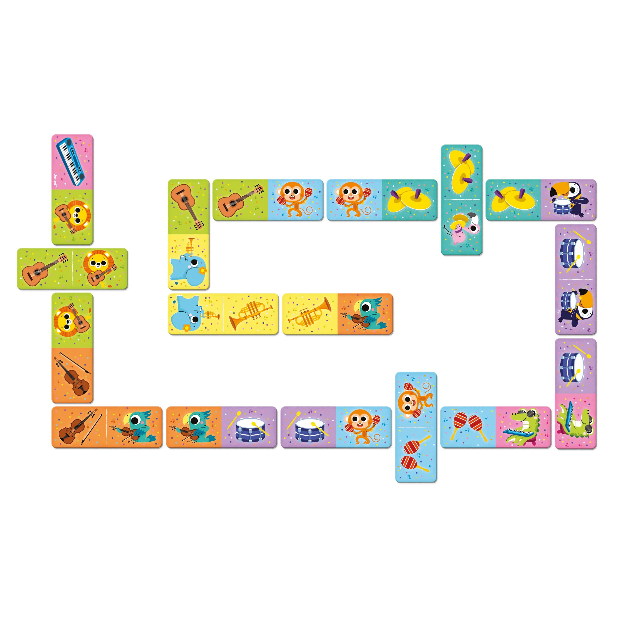 janod-dominos-instruments-de-musique-28-pi-ces-j02623 image 2