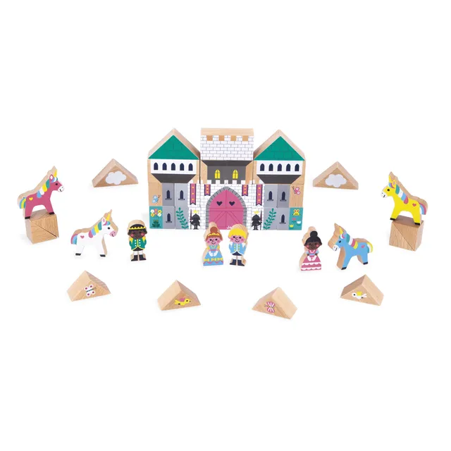 janod-cross-roads-royaume-enchant-j05927-set-35-cubes-bois-massif-construction image 1