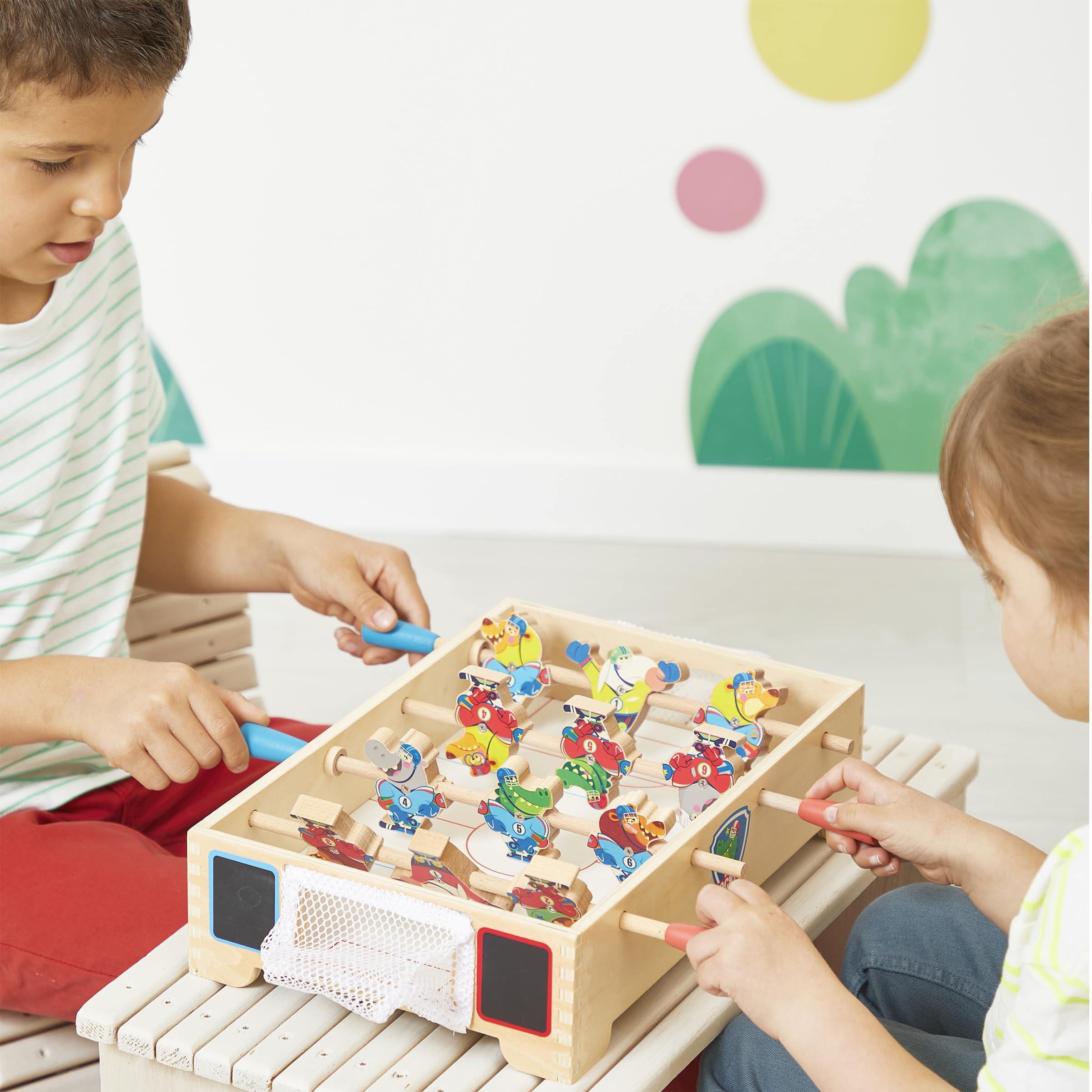 janod-mini-baby-foot-de-table-hockey-sur-glace-j03367-bois-12-joueurs image 5