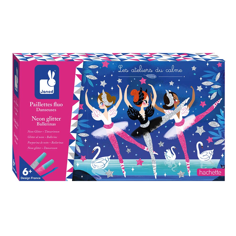 janod-les-ateliers-du-calme-j07945-coffret-paillettes-fluo-danseuses-3-tableaux image 1